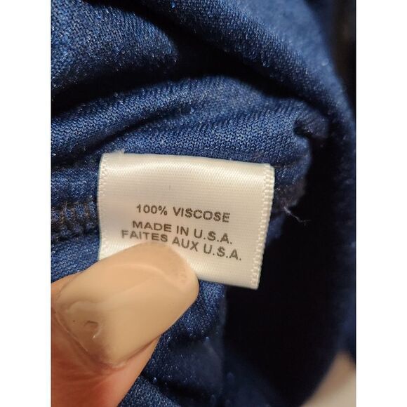 Misa Los Angeles Luca Midnight Blue Velvet Embroidered Sleeves Shift Dress, XS - Picture 12 of 13